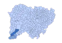 Location in Salamanca
