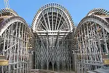 Formwork at the Volokolamskaya metro station of the Moscow metro system