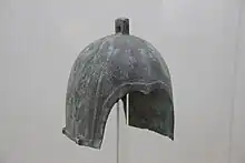 Bronze helmet, Upper Xiajiadian Culture later period.