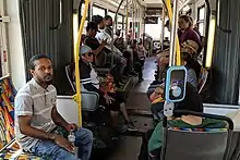 Image 243Interior of an articulated bus in Los Angeles (from Bus)