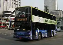 Image 148Jakarta double-decker city tour bus passing through landmarks and points of interest in Jakarta, Indonesia (from Double-decker bus)
