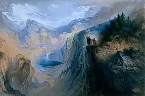Image 83John Martin, Manfred on the Jungfrau (1837), watercolor (from Painting)