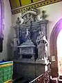 Memorial to Lewis Watson, 1st Earl of Rockingham (d.1724) in St. Leonard's Church, Rockingham