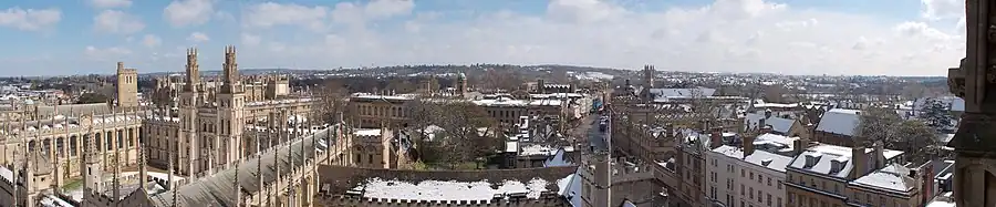 Image 4 Oxford skyline from the University Church of St Mary the Virgin (from Portal:Oxfordshire/Selected pictures)