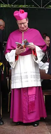 Then-Archbishop Willem Jacobus Eijk (Utrecht) wearing an amaranth biretta
