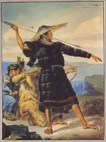 Aleut in Festival Dress in Alaska, 1818