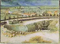 Outskirts of Paris near Montmartre, watercolor, 1887, Stedelijk Museum, Amsterdam (F1410)