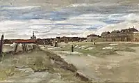 Bleaching Ground at Scheveningen also Bleaching Ground, watercolor1882J. Paul Getty Museum, Los Angeles (F946r)